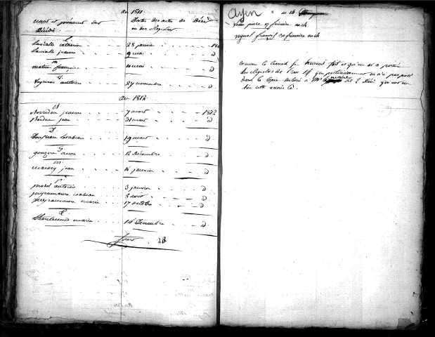 Tables décennales des mariages (1803-1812)