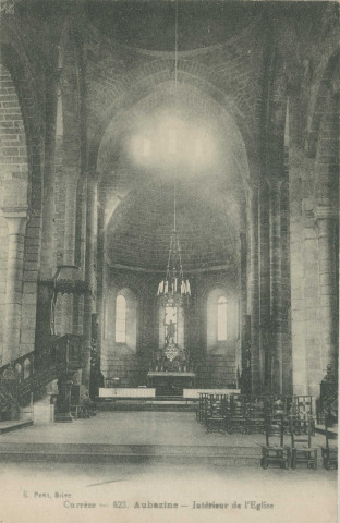 Aubazine : "623. - Corrèze - Aubazine - Intérieur de l'église".
