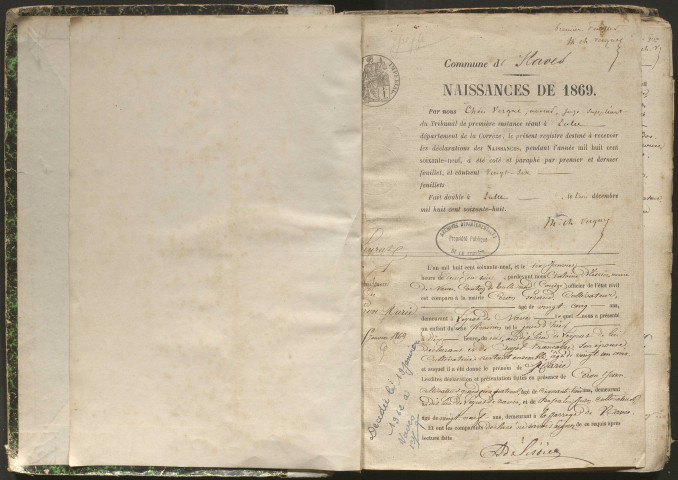 Naissances (1869-1874)
