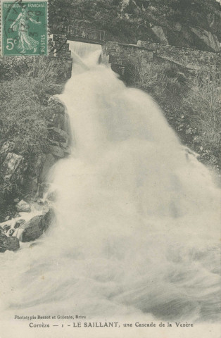 Voutezac : "Corrèze - 1 - Le Saillant, une cascade de la Vézère".