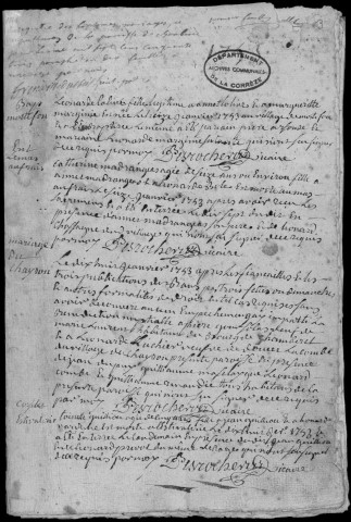 Baptêmes, mariages, sépultures (1753-1772)