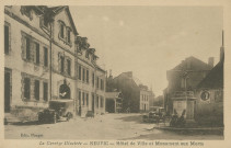 Neuvic : "La Corrèze illustrée - Neuvic - Hôtel-de-ville et monument aux morts".