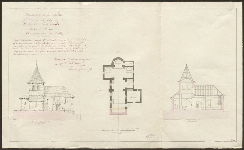 Eglise. Presbytère . Cimetière ; concessions.