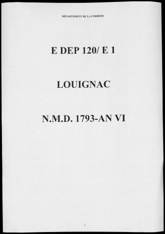 Naissances, mariages, décès (1793-1798)