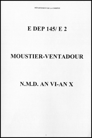 Naissances, mariages, décès (1798-1802)