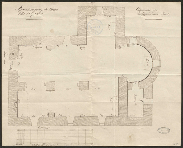 Eglise. Presbytère. Cimetière ; concessions.