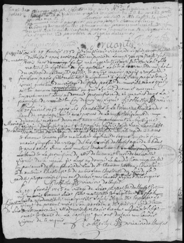 Baptêmes, mariages, sépultures (1753-1772)