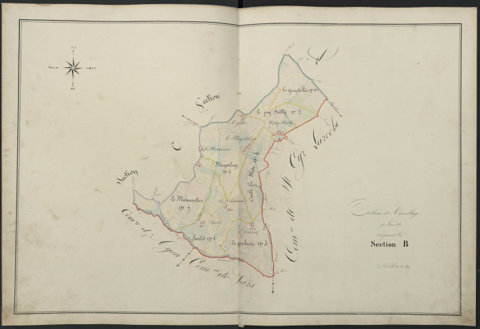 Tableau d'assemblage de la section B