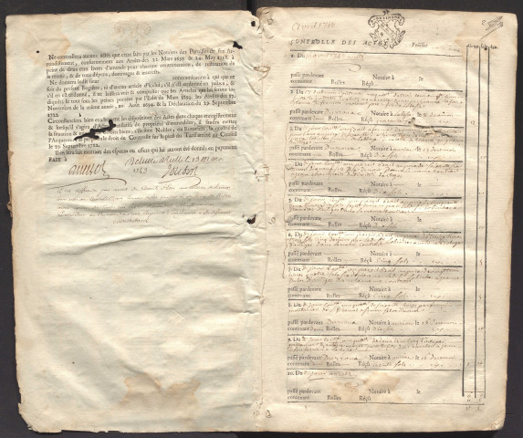 16 avril 1743-19 décembre 1745