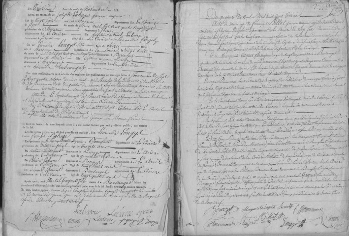 Mariages (1813-1822)