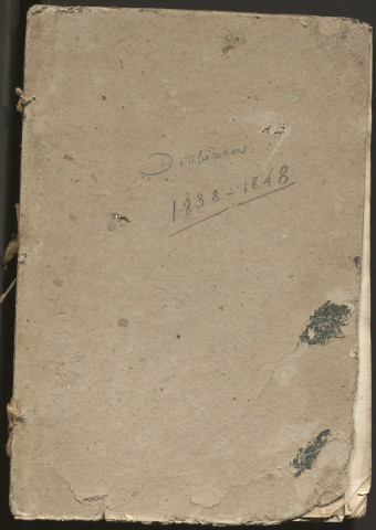 Délibérations du conseil municipal. 27 septembre 1838-11 juin 1848