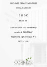 Répertoire alphabétique : A-V
