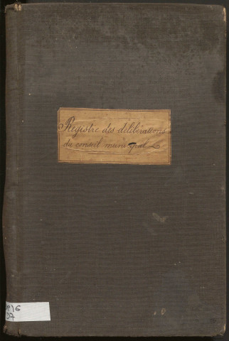 Délibérations du conseil municipal. 28 novembre 1923-09 janvier 1938