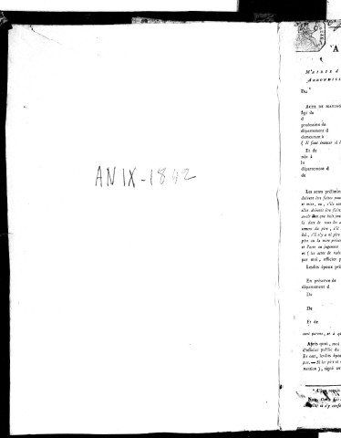 Mariages (1801-1842)