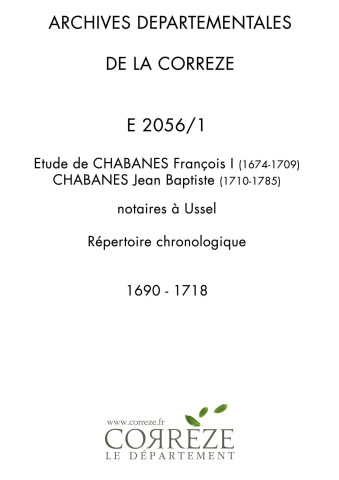 Répertoire chronologique : 1670-1770