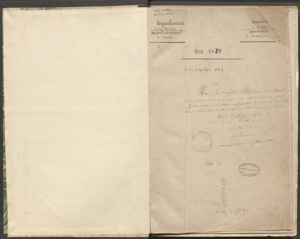 Délibérations du conseil municipal. 11 mai 1871-12 juillet 1896