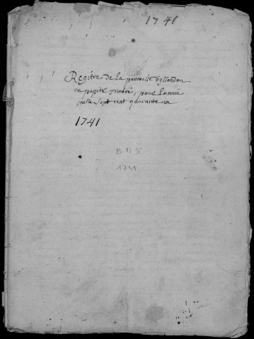 Baptêmes, mariages, sépultures (1741-1756)