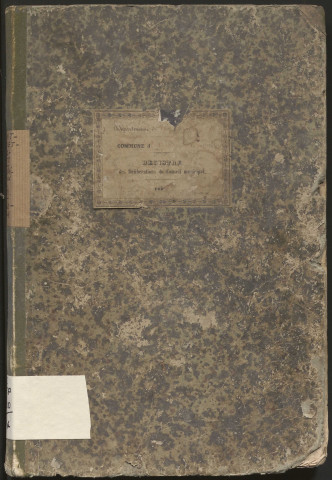 Délibérations du conseil municipal. 28 février 1862-28 décembre 1884