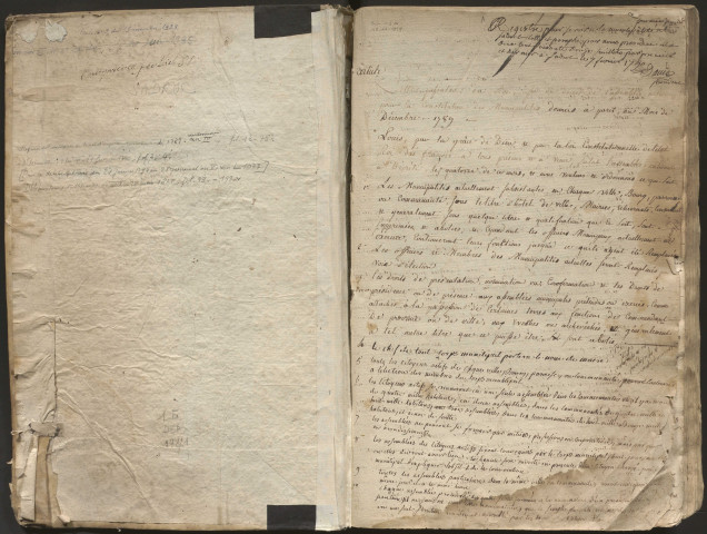 Délibérations du conseil municipal. 7 février 1790-28 mars 1838