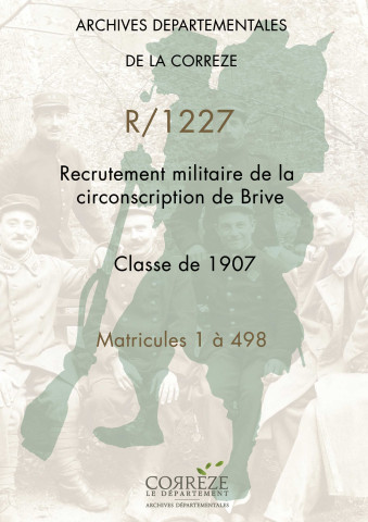 Classe 1907 : matricules 1 à 498.