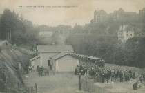 Uzerche : "44 - Gare Uzerche ville, jour de l'inauguration".