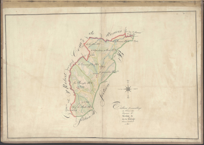 Tableau d'assemblage de la section A de la Brousse