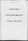 Naissances, mariages, décès (1793-1802)