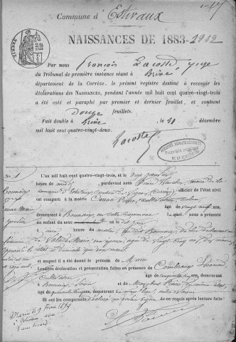 Naissances (1883-1902)