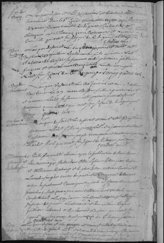 Baptêmes, mariages, sépultures (1770-1791)