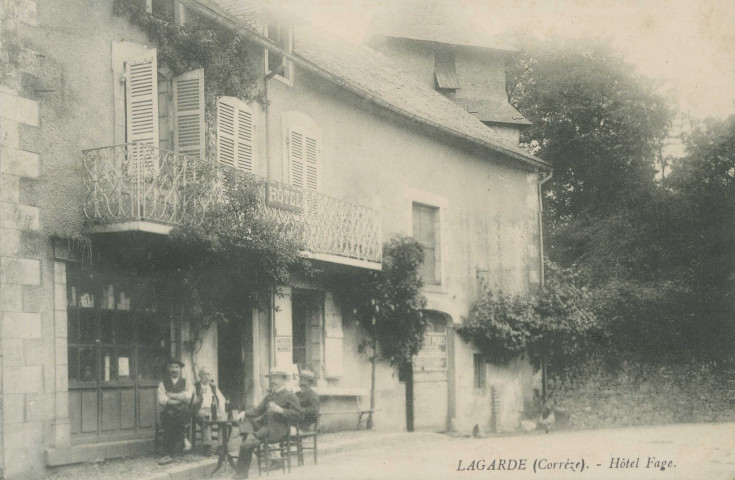 Lagarde-Enval : "Lagarde (Corrèze). - Hôtel Fage.".