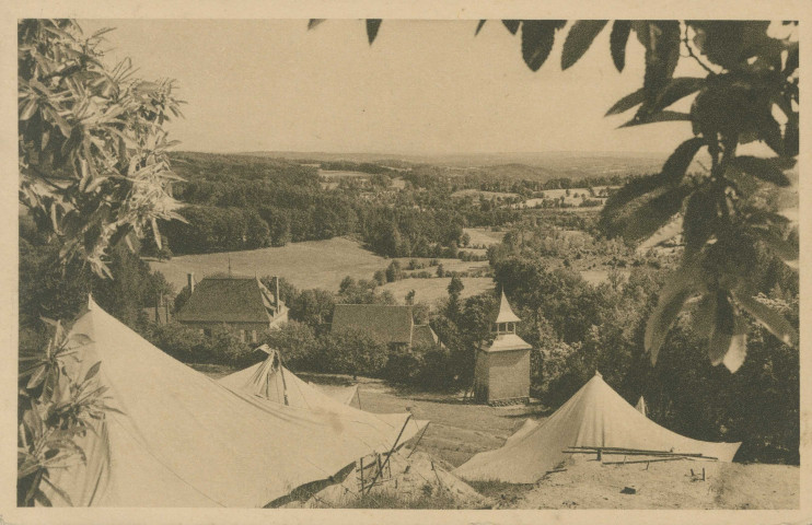 Meymac : "Meymac (Corrèze) - Camp de la Feuillade - Panorama vu du camp".