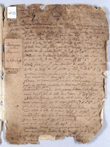Répertoire chronologique : 11 juillet 1766-28 janvier 1791
