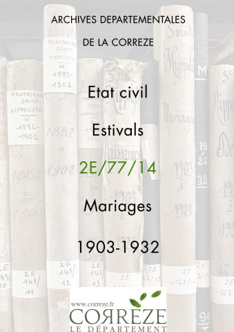 Mariages (1903-1932).