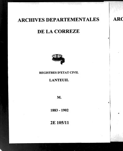 Mariages (1883-1902)