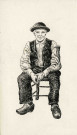 Homme aux sabots assis.