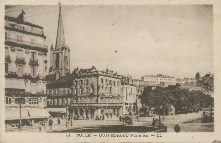 Tulle : "13 Tulle. - Quai Edmond Perrier.".