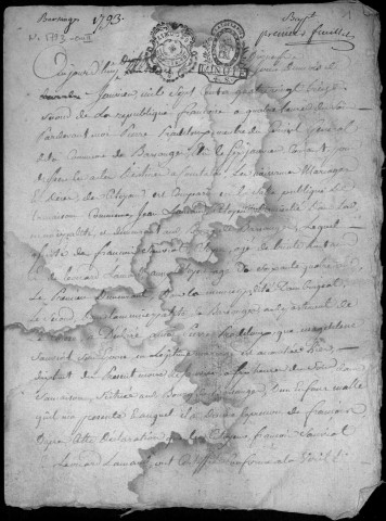 Naissances, mariages, décès (1793-1802)