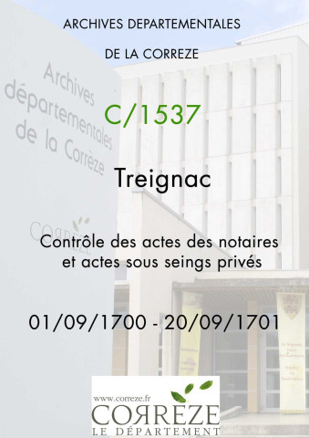 1er septembre 1700-20 septembre 1701