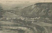 Bort-les-Orgues : "Corrèze - 16. St-Thomas et les Monts d'Auvergne vus des Orgues".