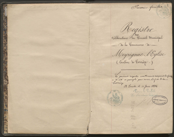 Délibérations du conseil municipal. 23 novembre 1884-7 septembre 1914