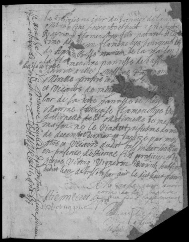 Baptêmes, mariages, sépultures (1668-1732)