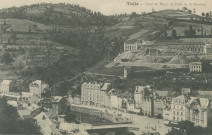 Tulle : "Tulle - Quai de Rigny et pont de la Barrière". Chantier de construction du collège Clemenceau.