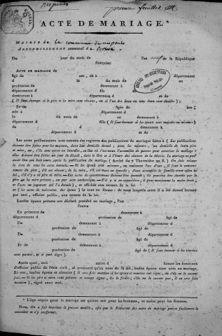 Mariages (1801-1842)