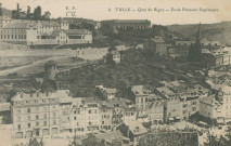 Tulle : "6 Tulle - Quai de Rigny - Ecole primaire supérieure".