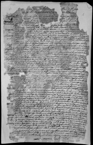 Baptêmes, mariages, sépultures (1763-1772)