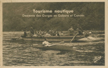 Soursac : "Gorges de la Dordogne - 115. Spontour (Corrèze) - Route de Tulle-Spontour-Mauriac - Tourisme nautique - Descente des gorges en gabare et canoés".