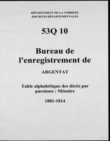 Paroisse de Ménoire