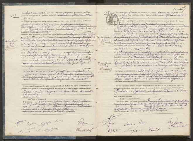 Mariages (1922-1932).