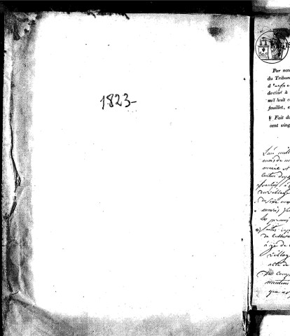 Naissances, mariages, décès (1823-1832)