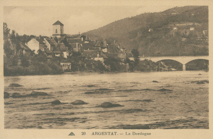 Argentat : "20 - Argentat - La Dordogne".